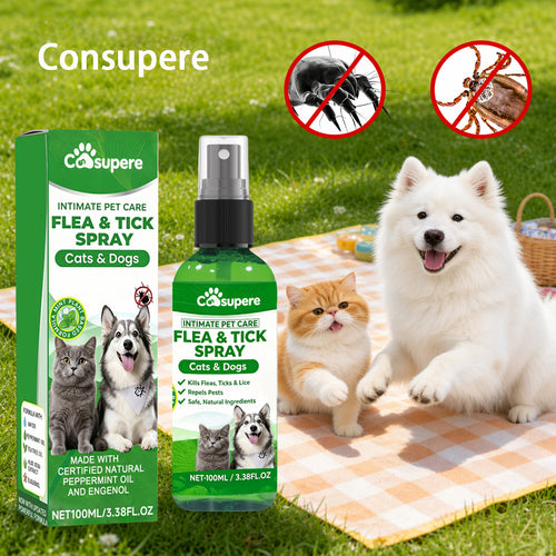 Consupere™🍃Natural Flea & Tick Spray for Dogs & Cats
