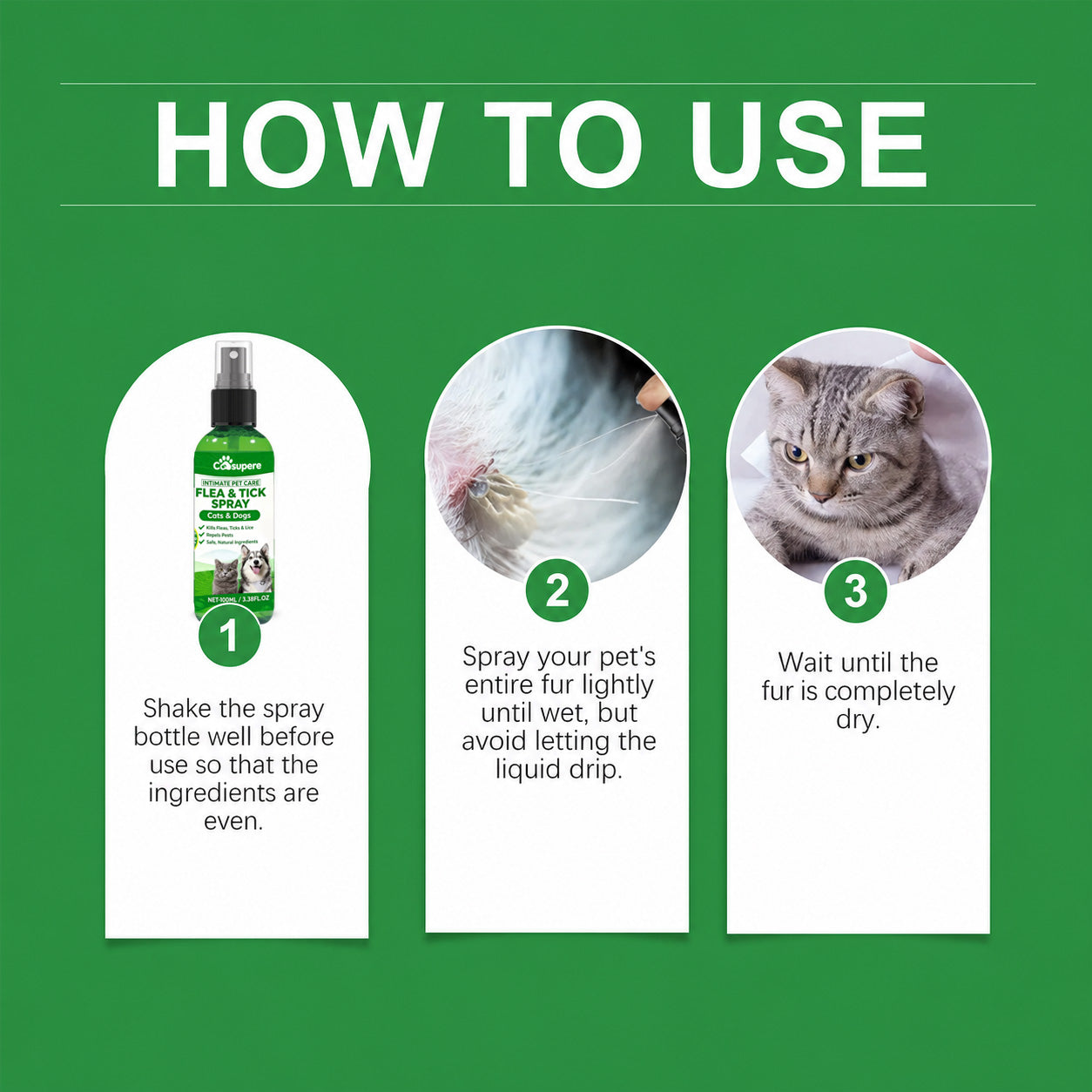 Consupere™🍃Natural Flea & Tick Spray for Dogs & Cats
