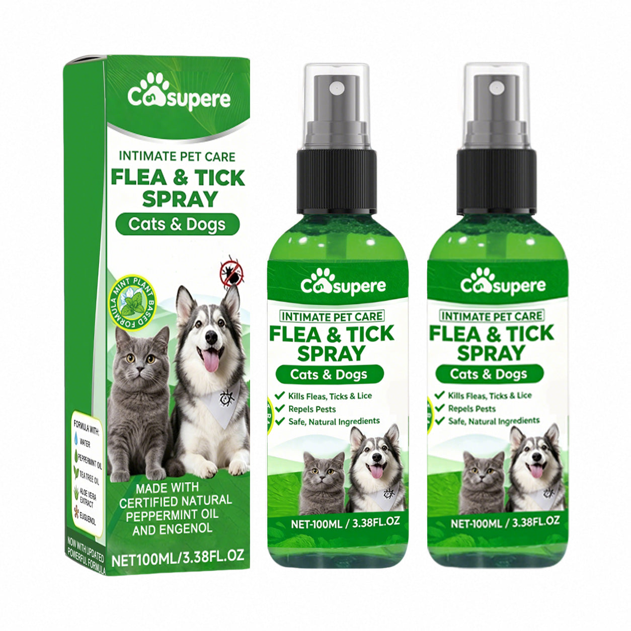 Consupere™🍃Natural Flea & Tick Spray for Dogs & Cats